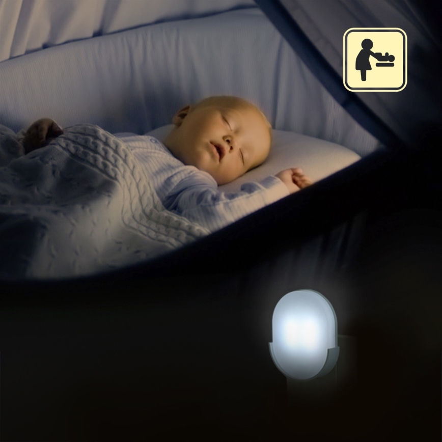 Aigostar - LED noćno svetlo sa senzorom LED/1W/230V 6500K ovalno