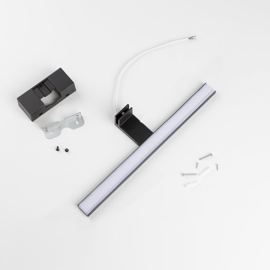 Aigostar - LED osvetljenje za kupatilsko ogledalo LED/8W/230V 4000K 40 cm IP44 crna