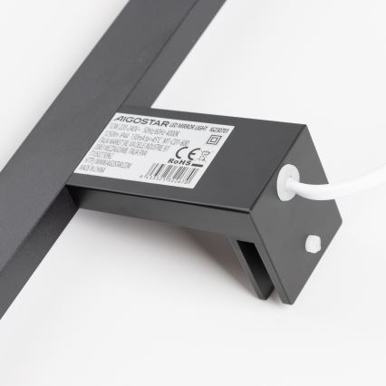 Aigostar - LED osvetljenje za ogledalo u kupatilu LED/12W/230V 4000K 60 cm IP44 crna