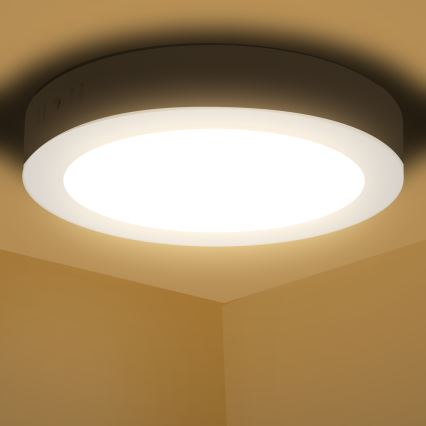 Aigostar - LED plafonsko nadgradno svetlo LED/18W/230V pr. 22,6 cm 3000K bela