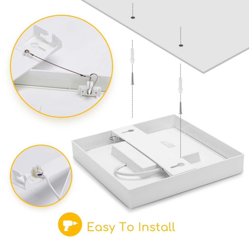Aigostar - LED plafonsko nadgradno svetlo LED/6W/230V 4000K 12,2x12,2 cm belo