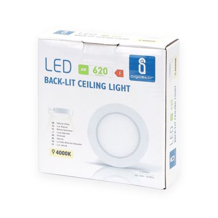Aigostar - LED plafonsko svetlo LED/6W/230V, prečnik 12,3 cm, 4000K, belo
