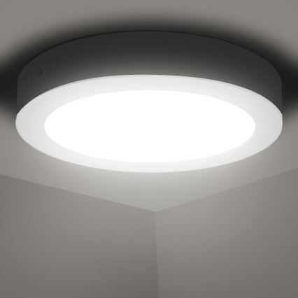 Aigostar - LED plafonsko svetlo, površinski montirano LED/12W/230V, prečnik 17,4 cm, 4000K, bela