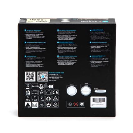 Aigostar - LED plafonsko svetlo, površinski montirano LED/12W/230V, prečnik 17,4 cm, 4000K, bela