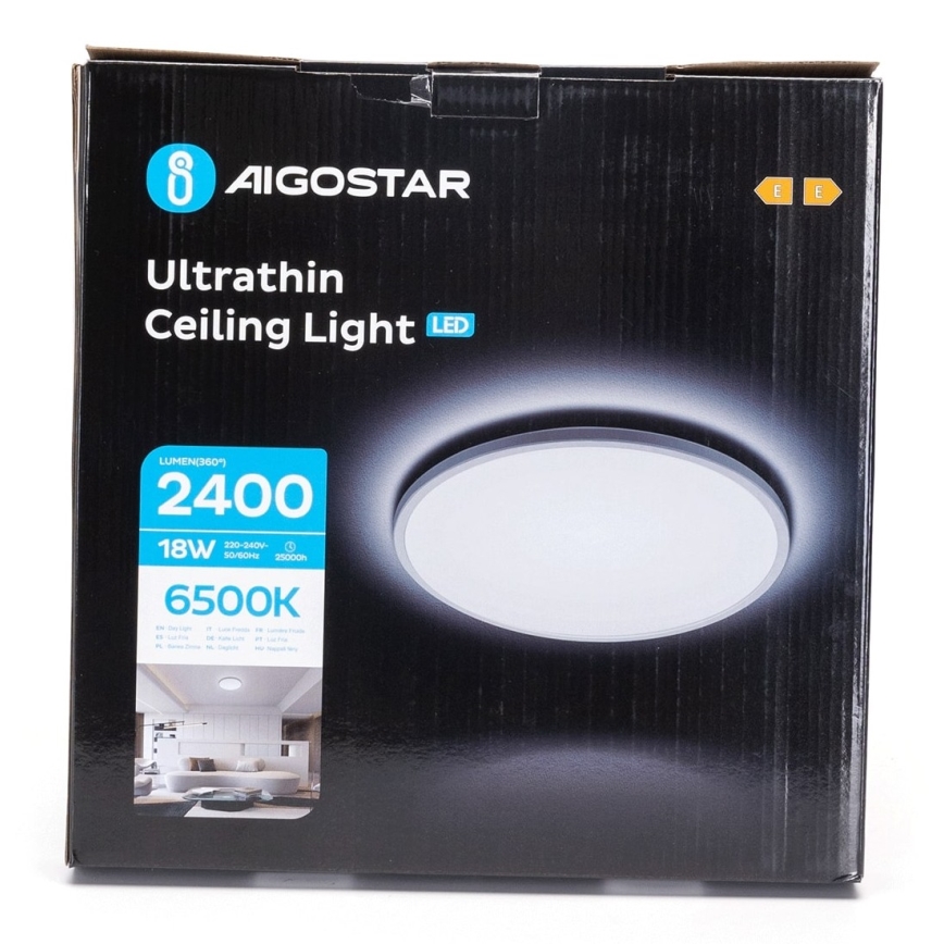 Aigostar - LED plafonsko svetlo za kupatilo LED/18W/230V 6500K prečnik 30 cm IP44