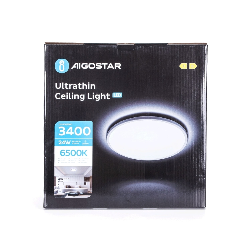 Aigostar - LED plafonsko svetlo za kupatilo LED/24W/230V 6500K, prečnik 40 cm, IP44