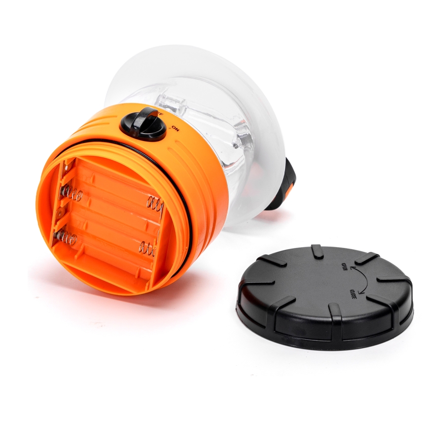 Aigostar - LED prenosiva lampa za kampovanje LED/4xAA narandžasta