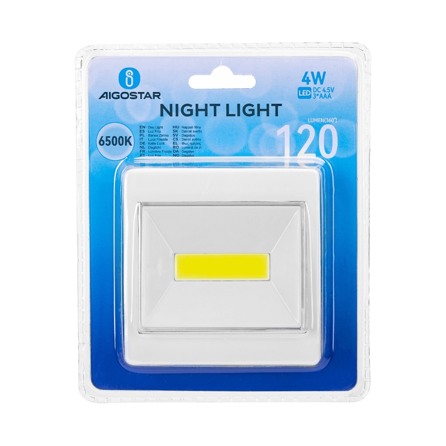 Aigostar - LED Prenosivo noćno svetlo LED/3xAAA 6500K
