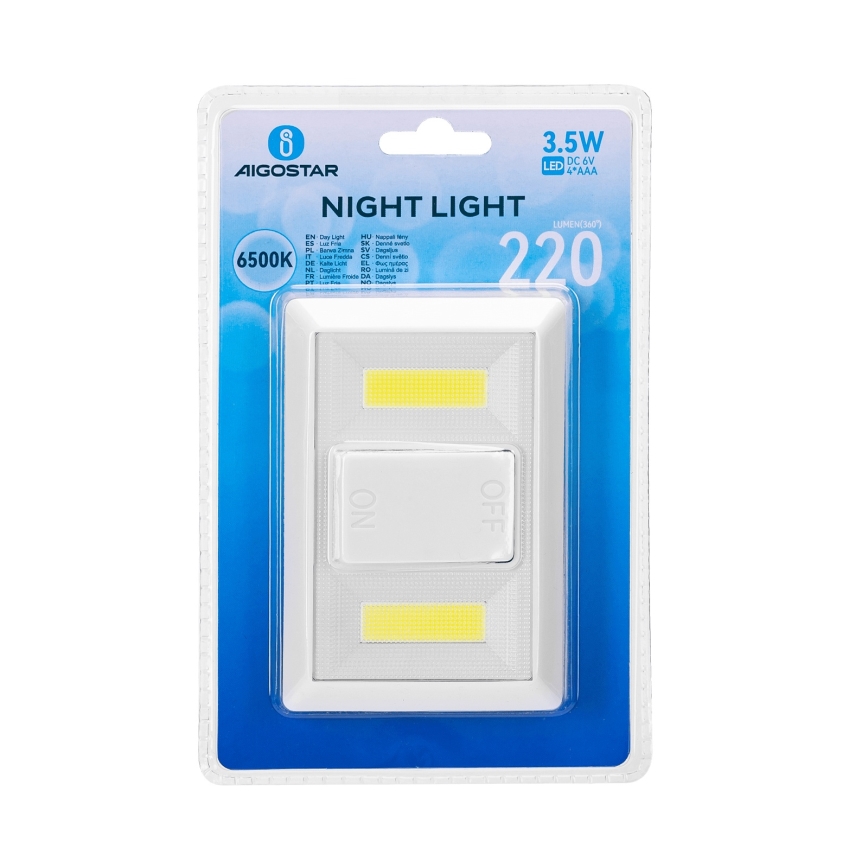 Aigostar - LED prenosna noćna svetiljka LED/4xAAA 6500K