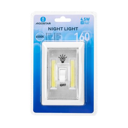 Aigostar - LED prenosno noćno svetlo LED/3xAAA 6500K