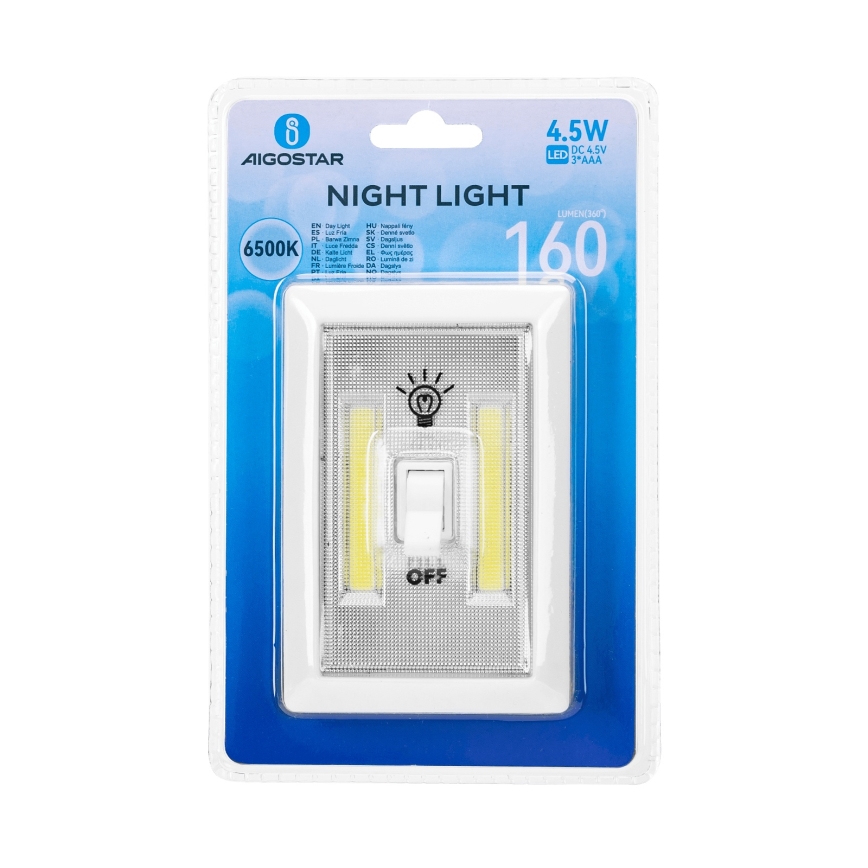 Aigostar - LED prenosno noćno svetlo LED/3xAAA 6500K