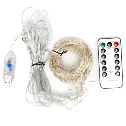 Aigostar - LED prigušiva božićna girlanda 300xLED/8 funkcija USB 6x3m višebojno + daljinsko upravljanje