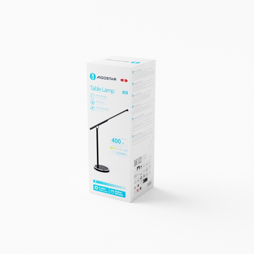 Aigostar - LED prigušiva dodirna stona lampa LED/8W/230V 3000-6000K crna