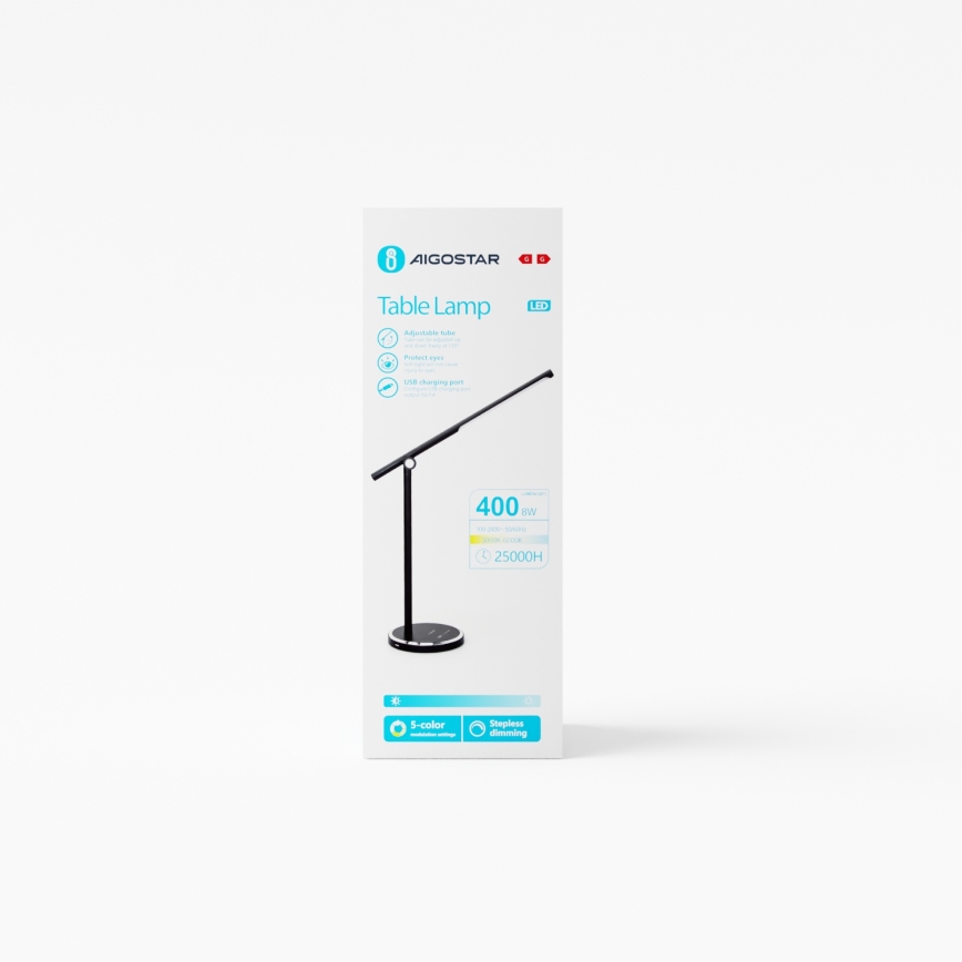 Aigostar - LED prigušiva dodirna stona lampa LED/8W/230V 3000-6000K crna