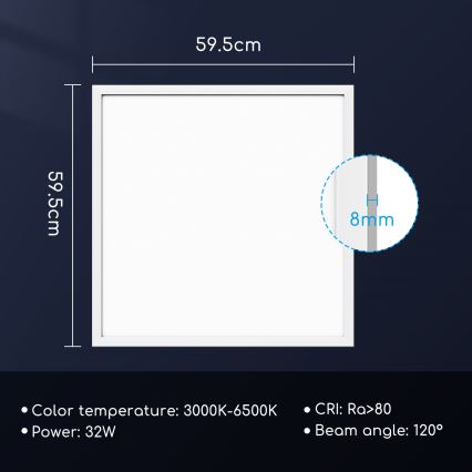 Aigostar - LED prigušiva panel za spušteni plafon 32W/230V Wi-Fi 60x60 cm