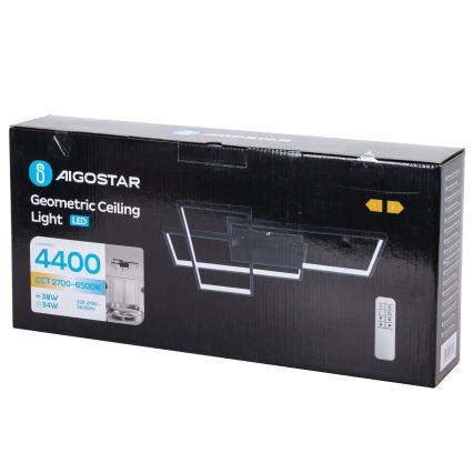 Aigostar - prigušiva LED plafonska svetiljka 38W/230V 2700-6500K + daljinski upravljač
