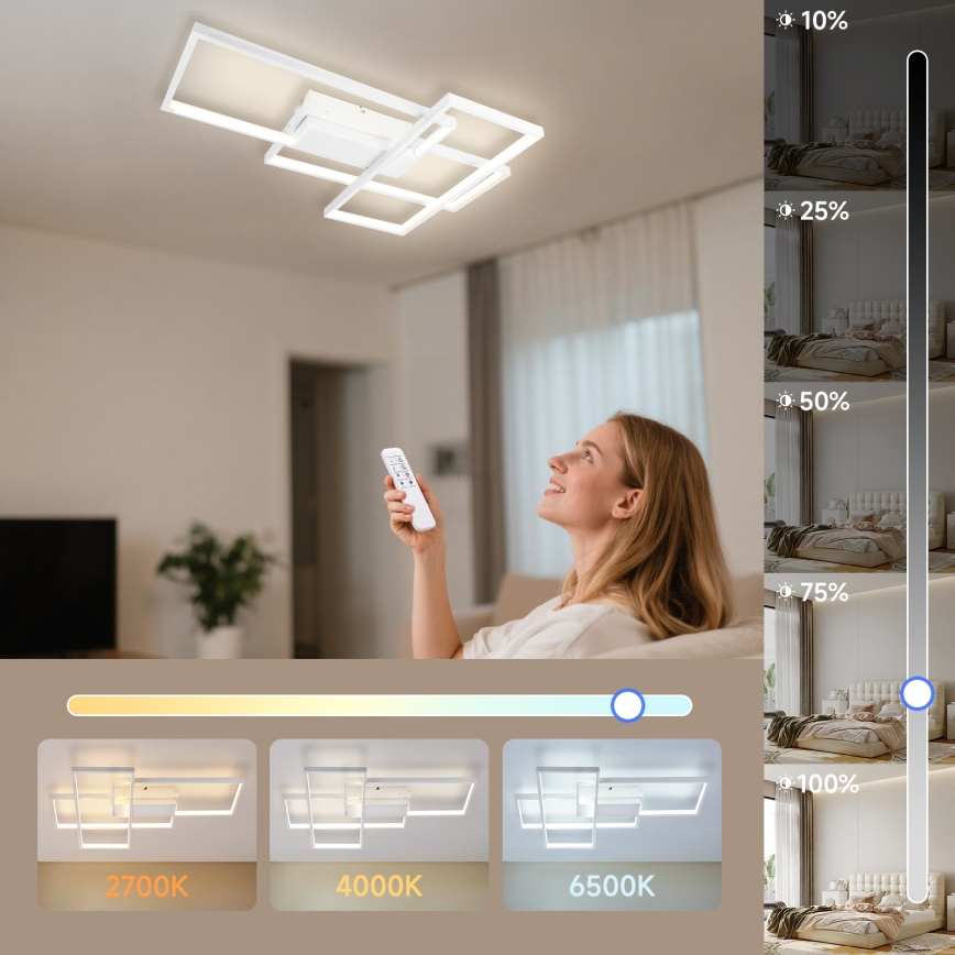 Aigostar - LED prigušiva plafonska svetiljka LED/38W/230V 2700-6500K + daljinski upravljač