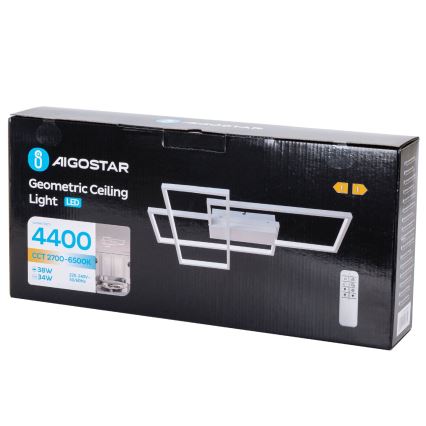 Aigostar - LED prigušiva plafonska svetiljka LED/38W/230V 2700-6500K + daljinski upravljač