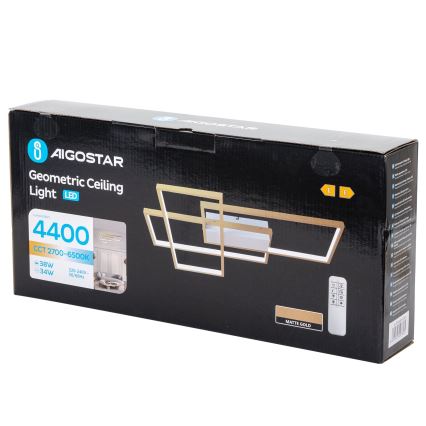 Aigostar - LED prigušiva stropno svetlo LED/38W/230V 2700-6500K + daljinski upravljač