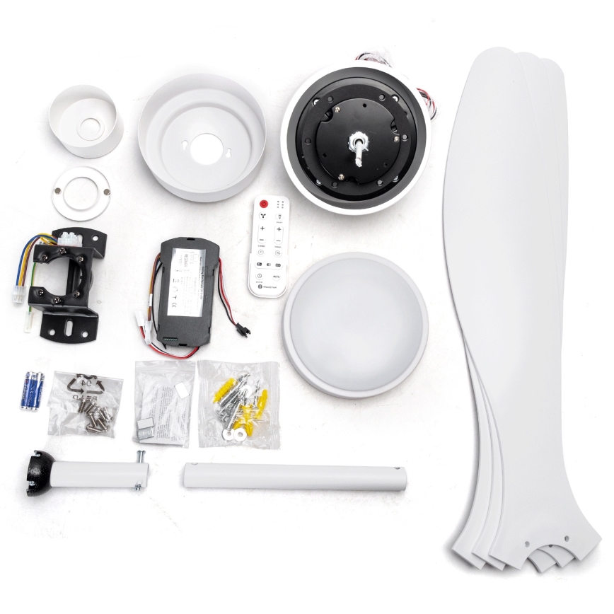 Aigostar - LED prigušiva plafonski ventilator LED/20W/230V 2700-6500K 132 cm bela + daljinski upravljač