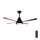 Aigostar - LED prigušiva plafonski ventilator LED/24W/230V 2700-6500K 132cm + daljinski upravljač