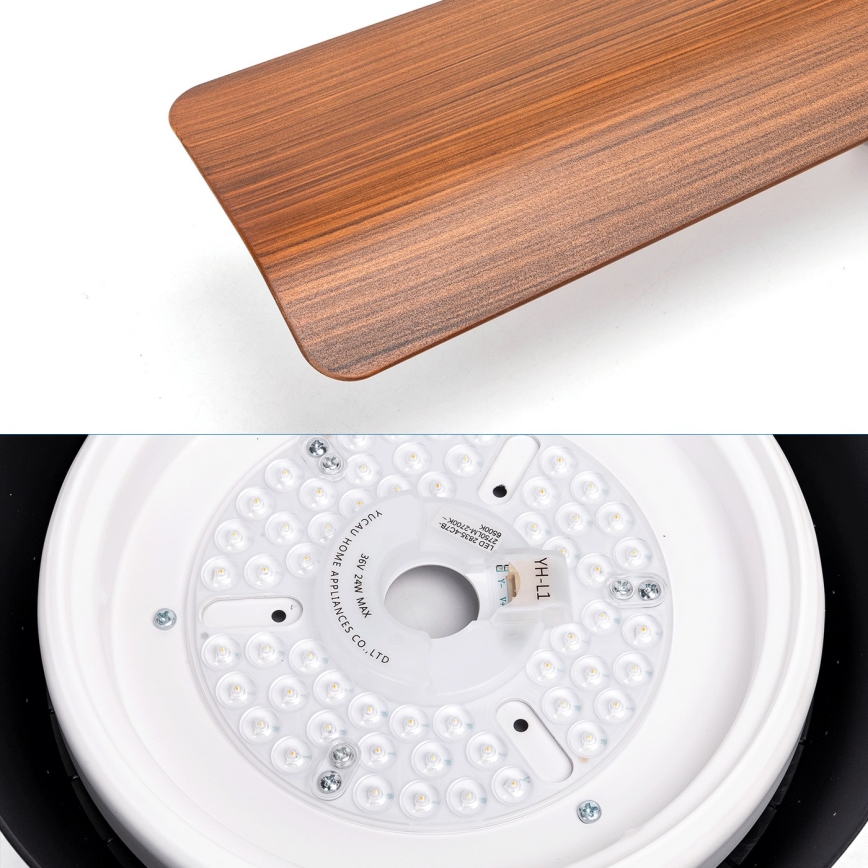 Aigostar - LED prigušiva plafonski ventilator LED/24W/230V 2700-6500K 132cm + daljinski upravljač