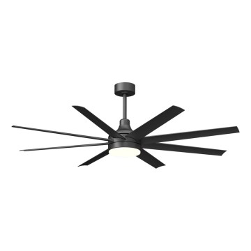 Aigostar - LED prigušiva plafonski ventilator LED/24W/230V 2700-6500K 165cm crna + daljinski upravljač