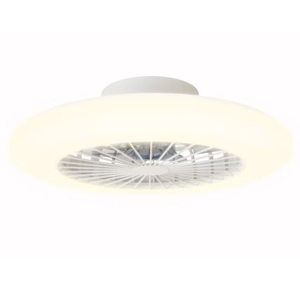 Aigostar - LED prigušiva plafonska lampa sa ventilatorom LED/40W/230V 2700-6500K prečnik 48,5 cm bela + daljinski upravljač
