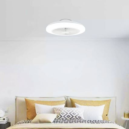 Aigostar - LED prigušiva plafonski ventilator LED/40W/230V 2700-6500K pr. 48 cm + daljinski upravljač bela