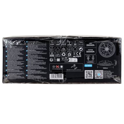 Aigostar - prigušiva LED plafonski ventilator LED/40W/230V 2700-6500K Ø 48 cm + daljinski upravljač crna