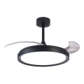 Aigostar - LED prigušiva plafonski ventilator LED/50W/230V 2700-6500K 106 cm crna + daljinski upravljač