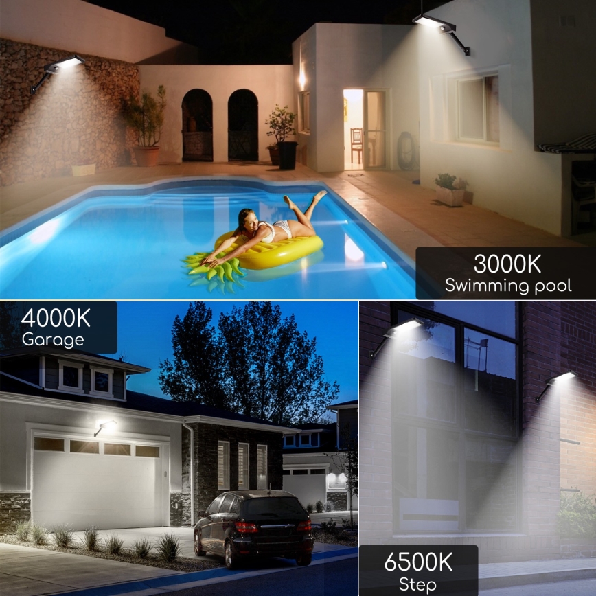 Aigostar - LED prigušiva solarna lampa sa senzorom LED/2,3W/5,5V IP65 1800 mAh + daljinski upravljač