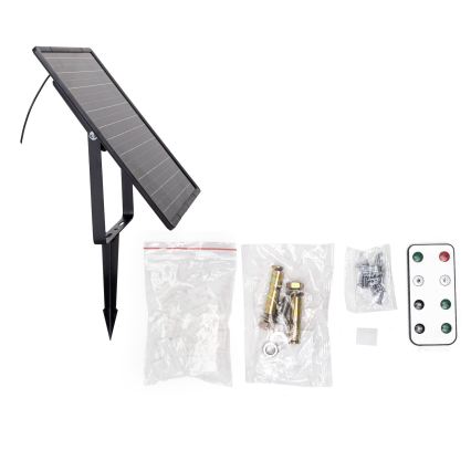 Aigostar - LED prigušiva solarna traka LED/20W/3,2V 20 m 6500K IP65 + daljinski upravljač