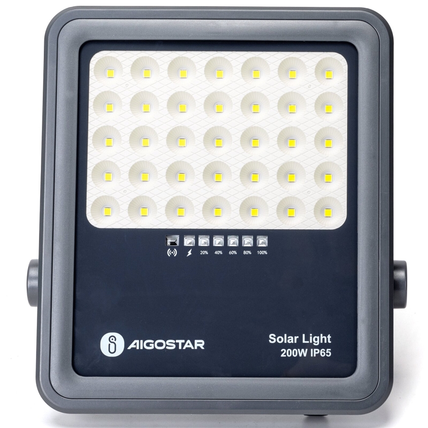 Aigostar - prigušiva LED solarni reflektor LED/200W/3,4V IP65 15000 mAh + daljinski upravljač