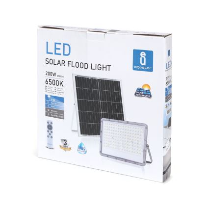 Aigostar - LED prigušiva solarni reflektor LED/200W/3,4V 20000 mAh IP65 + daljinski upravljač
