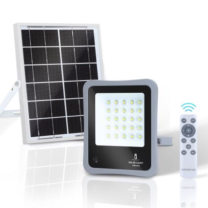 Aigostar - prigušiva LED solarni reflektor LED/50W/3,2V IP65 6000 mAh + daljinski upravljač