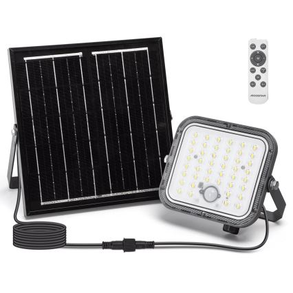 Aigostar - Solarni LED reflektor sa senzorom i prigušiva LED/80W/3,4V 6500K IP66 4000 mAh + daljinski upravljač