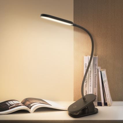 Aigostar - LED prigušiva stona lampa sa klipsom LED/2,5W/5V crna