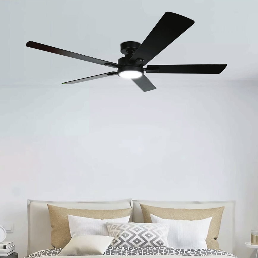 Aigostar - prigušiva LED plafonski ventilator LED/20W/230V 2700-6500K 132cm crna + daljinski upravljač