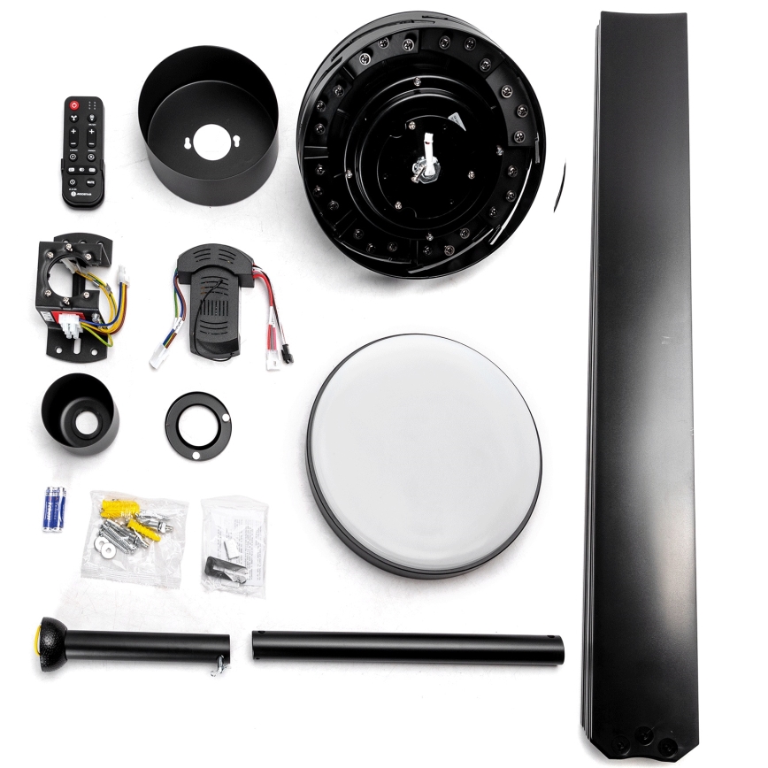 Aigostar - LED prigušiva plafonski ventilator LED/24W/230V 2700-6500K 165cm crna + daljinski upravljač