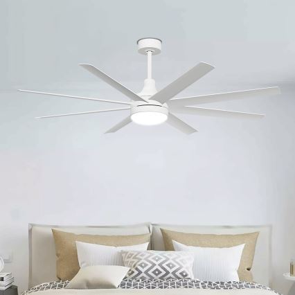Aigostar - LED prigušiva plafonski ventilator LED/24W/230V 2700-6500K, prečnik 165 cm + daljinski upravljač, bela