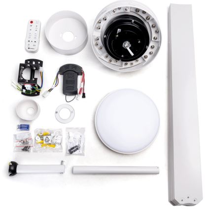 Aigostar - LED prigušiva plafonski ventilator LED/24W/230V 2700-6500K, prečnik 165 cm + daljinski upravljač, bela