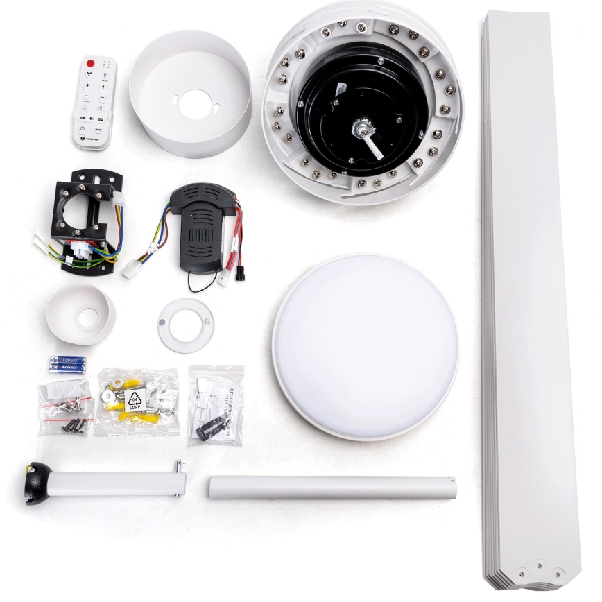 Aigostar - LED prigušiva plafonski ventilator LED/24W/230V 2700-6500K, prečnik 165 cm + daljinski upravljač, bela