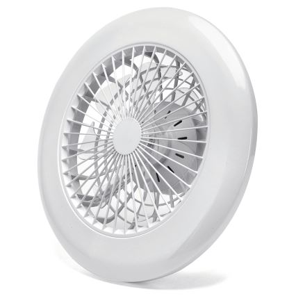 Aigostar - LED prigušiva stropni ventilator LED/40W/230V 2700-6500K preč. 49 cm + daljinski upravljač bela