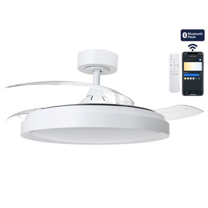 Aigostar - LED prigušiva plafonski ventilator LED/50W/230V 2700-6500K prečnik 106 cm bela + daljinski upravljač