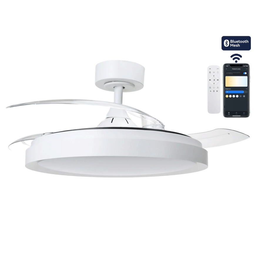 Aigostar - LED prigušiva plafonski ventilator LED/50W/230V 2700-6500K prečnik 106 cm bela + daljinski upravljač