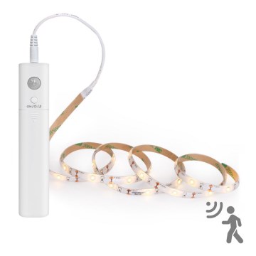 Aigostar - LED prigušiva traka sa senzorom 1m LED/2W/4xAAA 3000K IP65