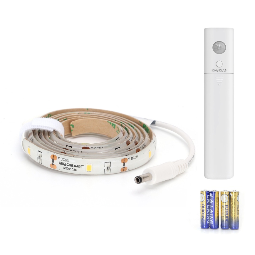 Aigostar - LED prigušiva traka sa senzorom 1m LED/2W/4xAAA 3000K IP65