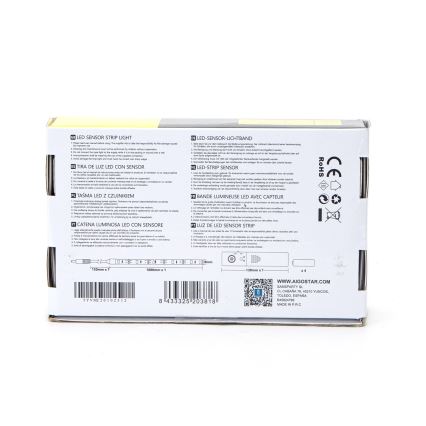 Aigostar - LED prigušiva traka sa senzorom 1m LED/2W/4xAAA 3000K IP65