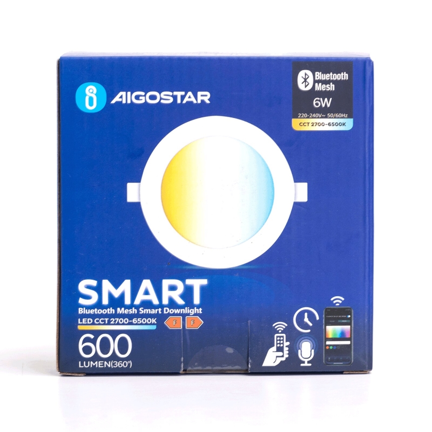 Aigostar - LED kupatilsko prigušiva ugradno plafonsko svetlo MESH LED/6W/230V 2700-6500K IP44 bela